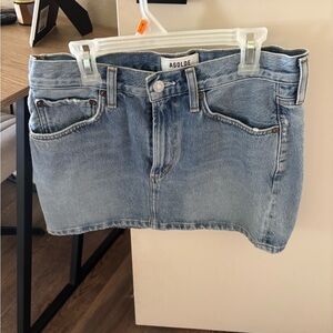 Agolde Sky Blue Denim Skirt